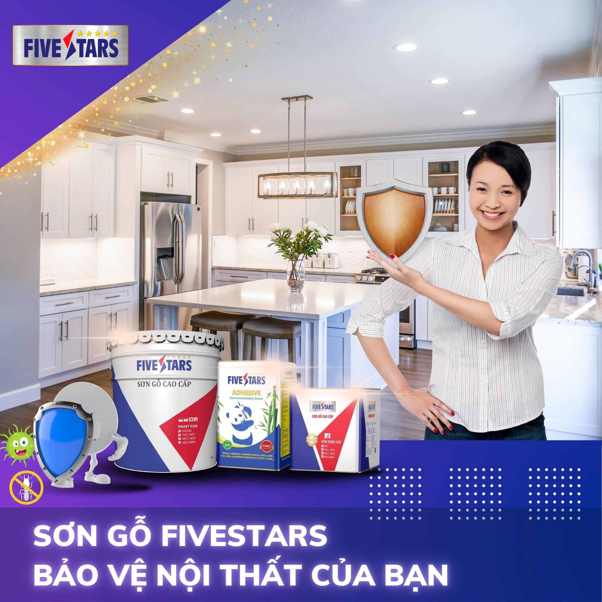 Nội thất gỗ hiện đại được bảo vệ bằng giải pháp sơn gỗ FIVESTARS